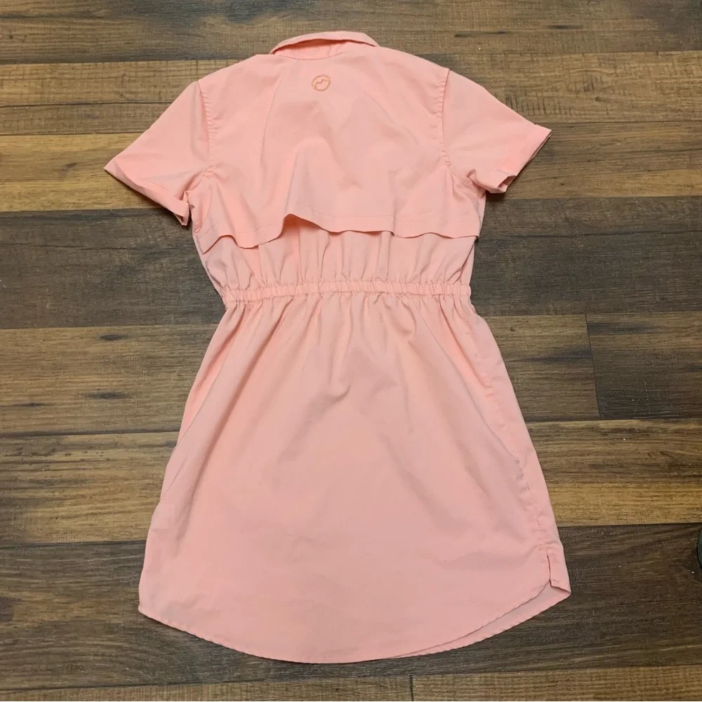 Magellan Outdoors Girls Summer Fishing Dress Sz M (8-10) Coral Color - Picture 2 of 8